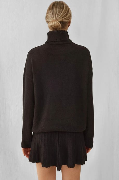 Strukturierter Oversized Rollkragen-Strick-Set - Image 4