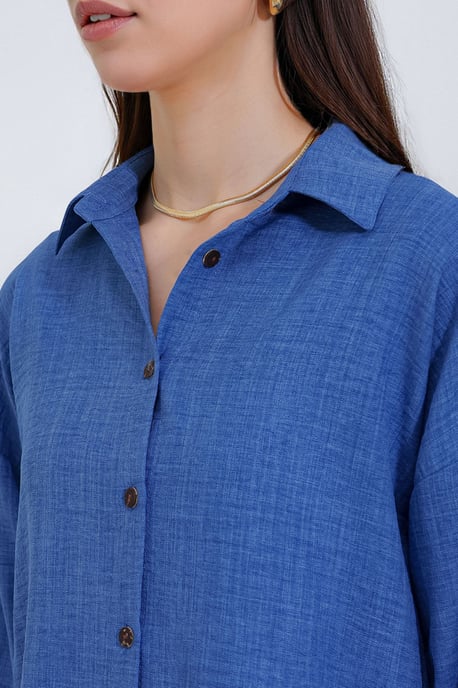 Leinenmix Langarmhemd und Hose Set - Image 3