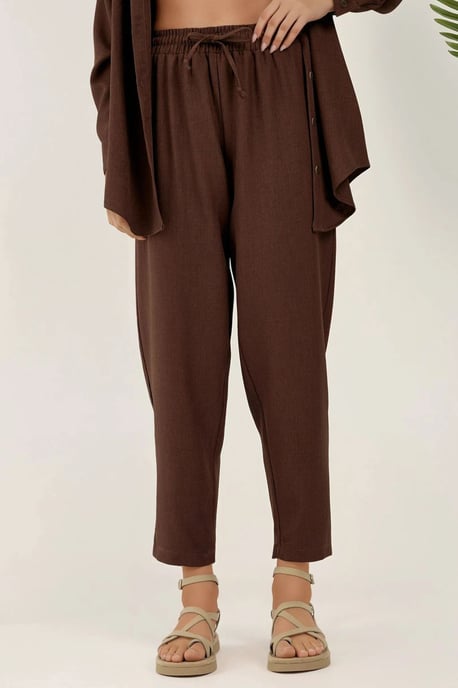Leinenmischung Langarmshirt und Hosen Set - Image 6