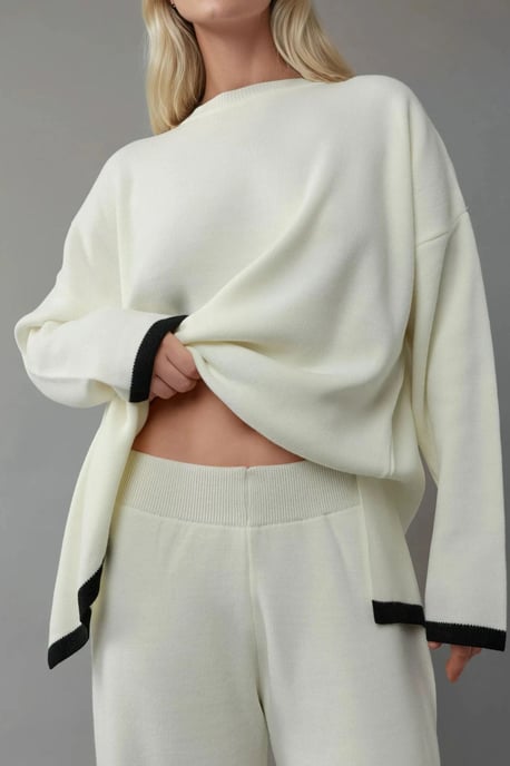Pullover & Weitgeschnittene Hose Strick Co-Ord-Set - Image 4