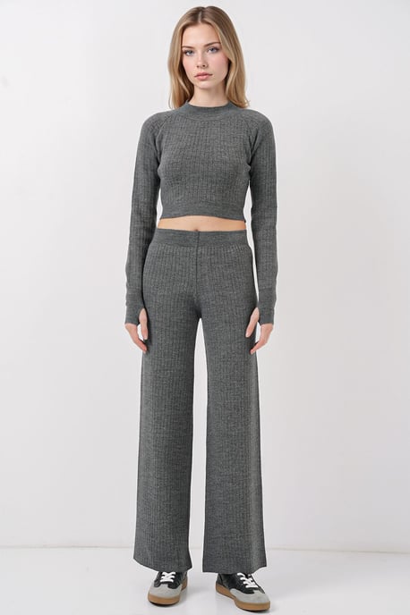 Strick-Crop-Top und weite Hosen Strickset - Image 4