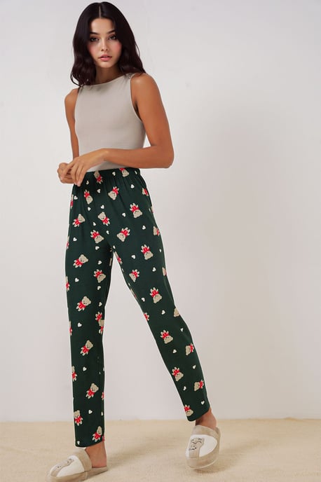 Musterte Mid-Waist Lounge-Hosen - Image 2