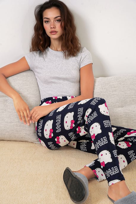 Musterte Mid-Waist Lounge-Hosen - Image 1