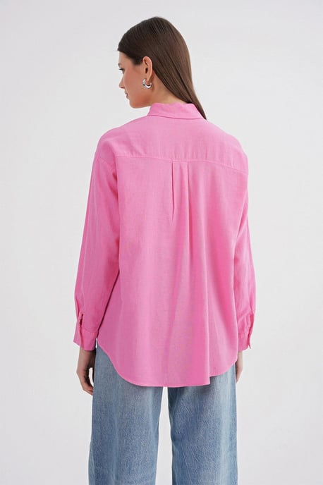 Oversized Leinenmischung Hemd - Image 5