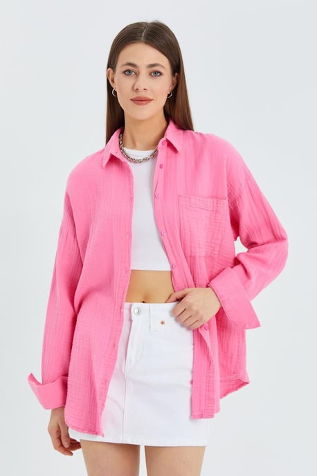 Oversize-Shirt mit Taschendetail - Image 1