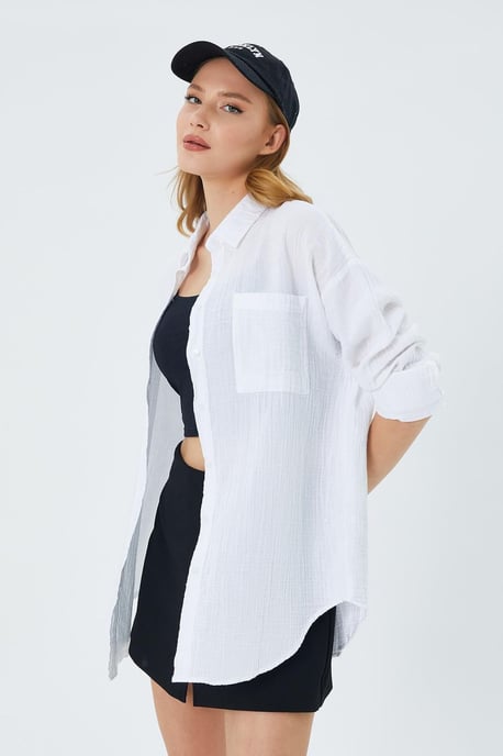 Oversize-Shirt mit Taschendetail - Image 3