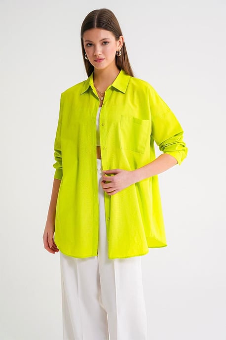 Übergroßes Langarm-Cam shirt aus Popeline - Image 1
