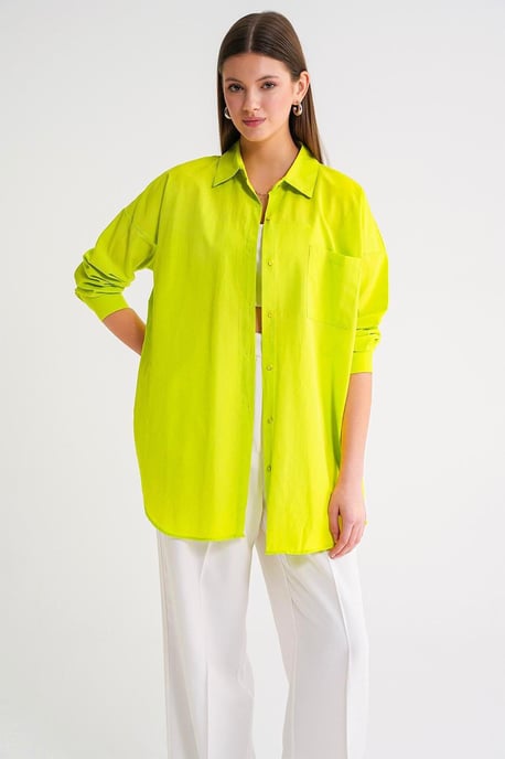 Übergroßes Langarm-Cam shirt aus Popeline - Image 4