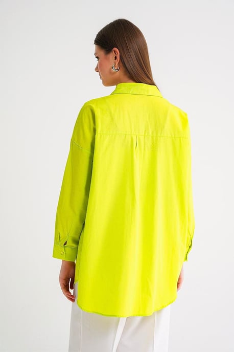Übergroßes Langarm-Cam shirt aus Popeline - Image 6
