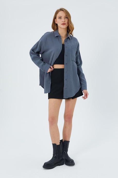 Oversize-Shirt mit Taschendetail - Image 2