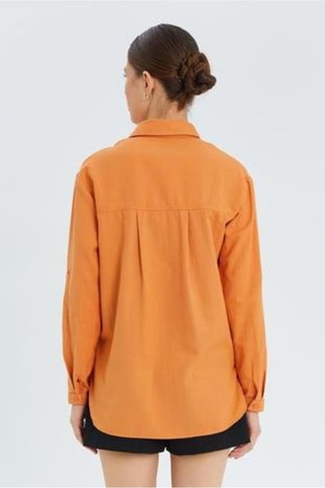 Langarmhemd mit Knopfleiste und Tasche - Image 6