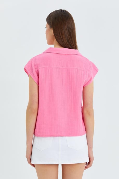 Crop-Shirt mit Schleifendetail - Image 6