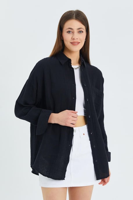 Oversize-Shirt mit Taschendetail - Image 3