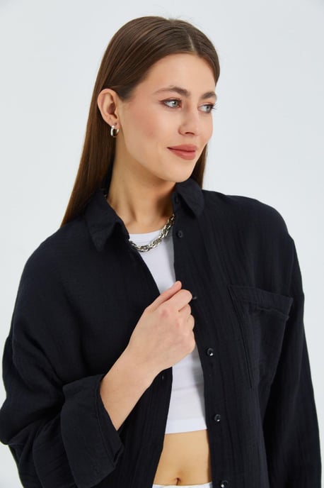 Oversize-Shirt mit Taschendetail - Image 5