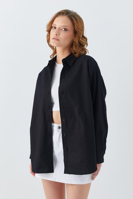 Oversized Popelin-Hemd - Image 1