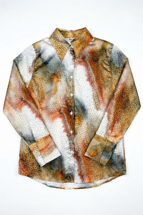 Abstract Druckknopf Langarmshirt - Image 6
