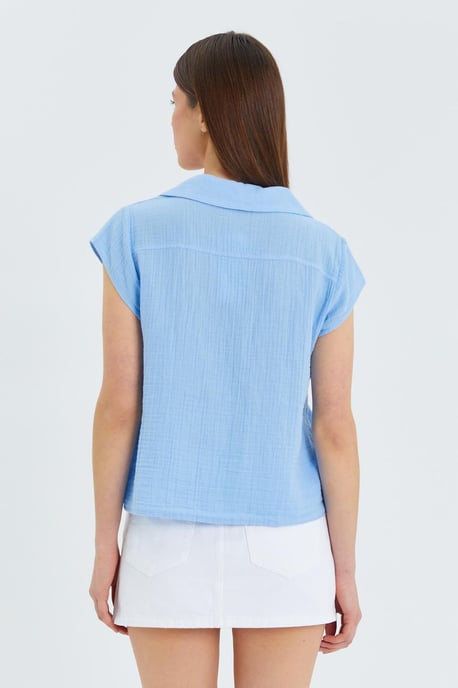 Crop-Shirt mit Schleifendetail - Image 6
