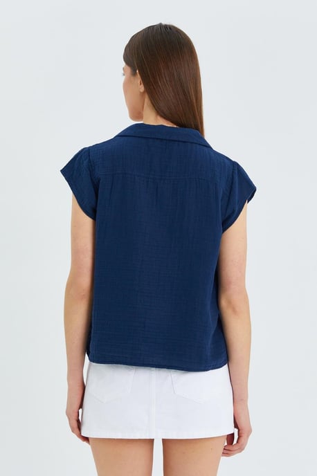 Crop-Shirt mit Schleifendetail - Image 6