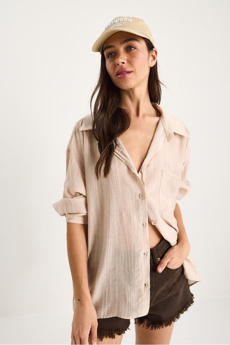 Knopfleiste Taschen Langarmshirt - Image 2
