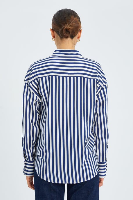Gestreifte Langarm-Hemdbluse - Image 6