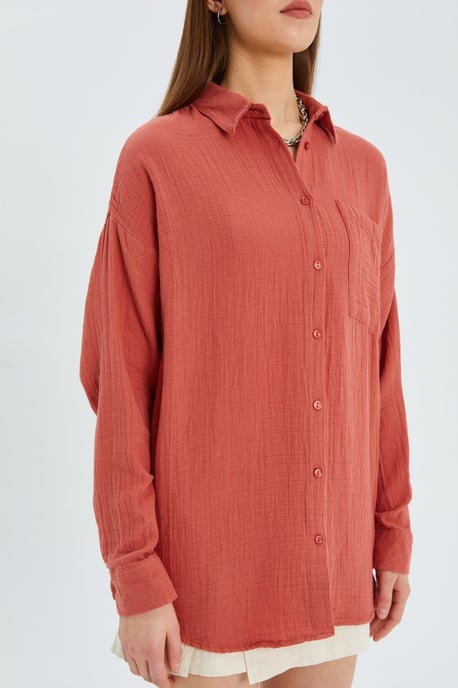 Übergröße Musselin Basic Shirt - Image 4