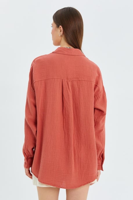 Übergröße Musselin Basic Shirt - Image 6