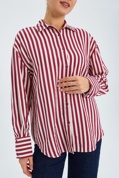 Gestreiftes Langarmhemd mit Knopfleiste - Image 4