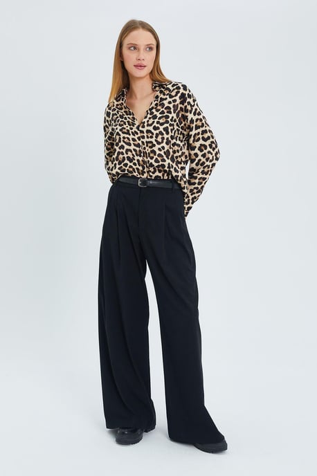 Leopardenmuster Popeline-Hemd - Image 2
