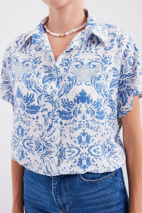 Kurzärmeliges Button-Down-Shirt - Image 4