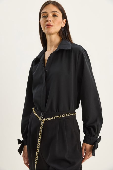 Button-Up Relaxed Fit Baumwoll-Polyester-Hemd - Image 2