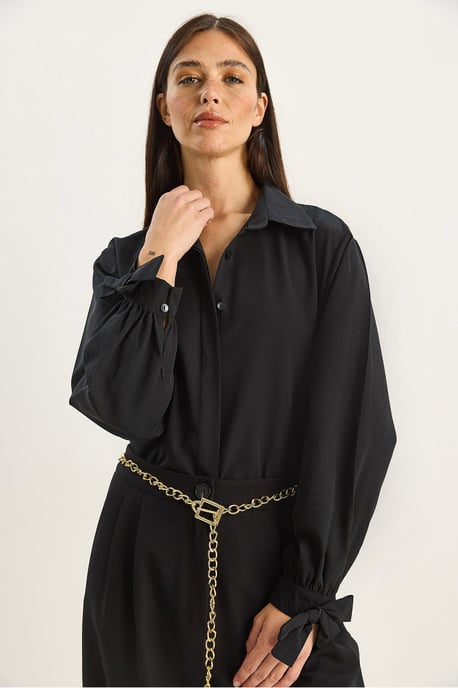 Button-Up Relaxed Fit Baumwoll-Polyester-Hemd - Image 3