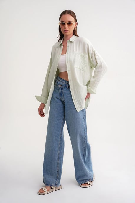 Oversize-Shirt mit Taschendetail - Image 2