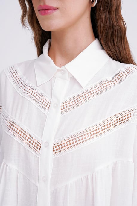 Oversize-Shirt mit Spitzenstickerei - Image 4