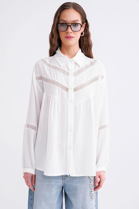Oversize-Shirt mit Spitzenstickerei - Image 5
