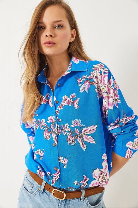 Übergrößes Popeline-Hemd mit Knopfverschluss - Image 3