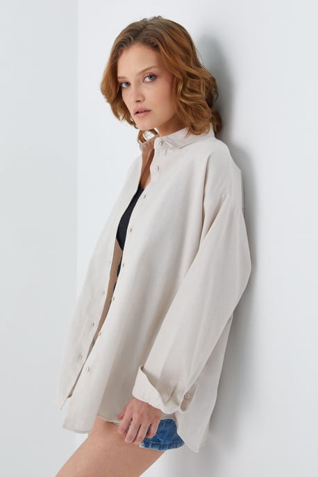 Oversize Popeline Hemd - Image 5