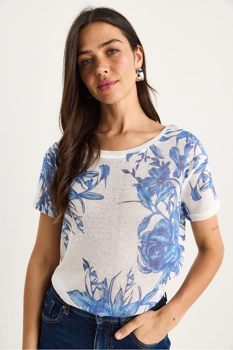 Transparent Rundhals-T-Shirt - Image 2