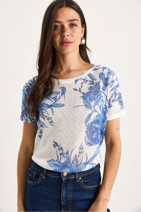 Transparent Rundhals-T-Shirt - Image 3