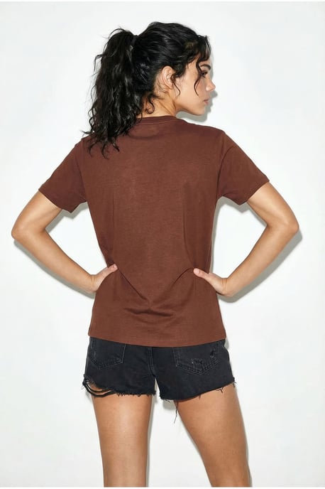 Komfort Fit V-Ausschnitt Kammgarn Baumwoll-T-Shirt - Image 4