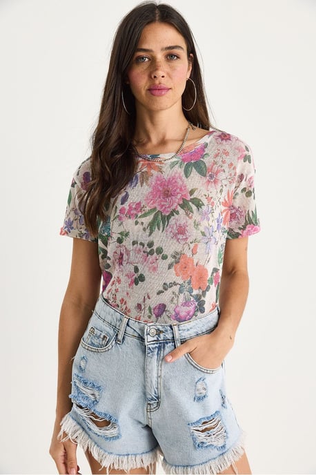 Transparentes Rundhals-T-Shirt - Image 2
