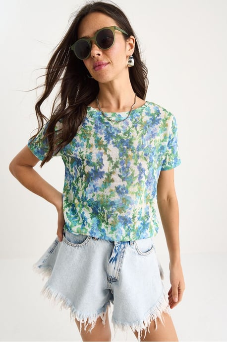Transparentes Rundhals-T-Shirt - Image 2