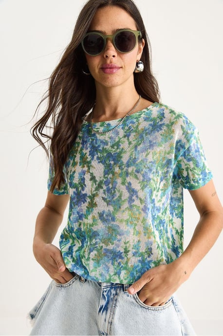 Transparentes Rundhals-T-Shirt - Image 3