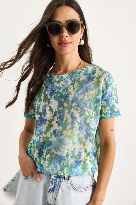 Transparentes Rundhals-T-Shirt - Image 4