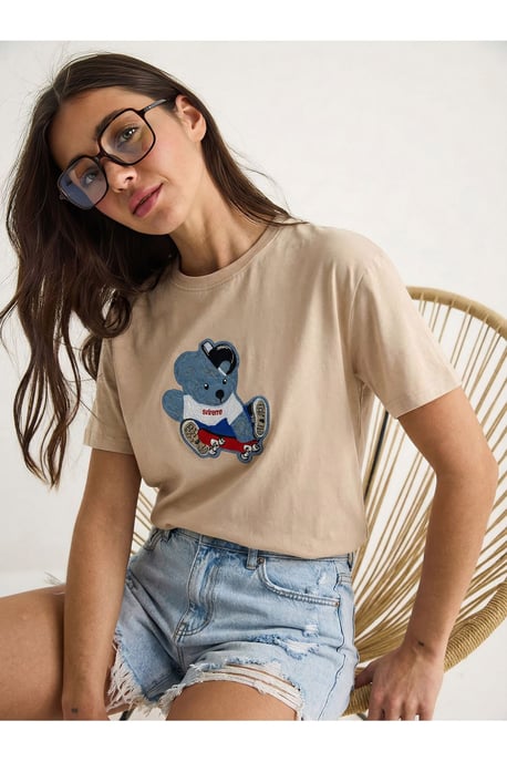 Besticktes Rundhals-T-Shirt - Image 3