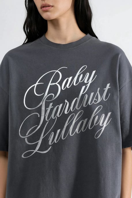 Übergröße Text Bedrucktes T-Shirt - Image 6