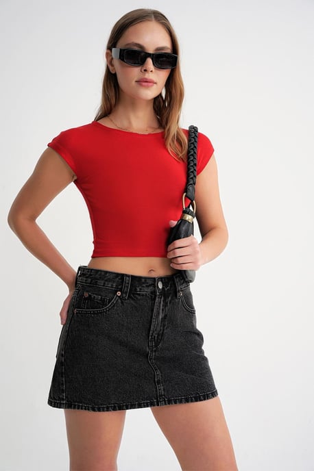 Slim Fit Crop T-Shirt - Image 2