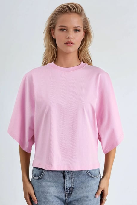 Übergrößiges Rippstrick-Crewneck-T-Shirt - Image 5