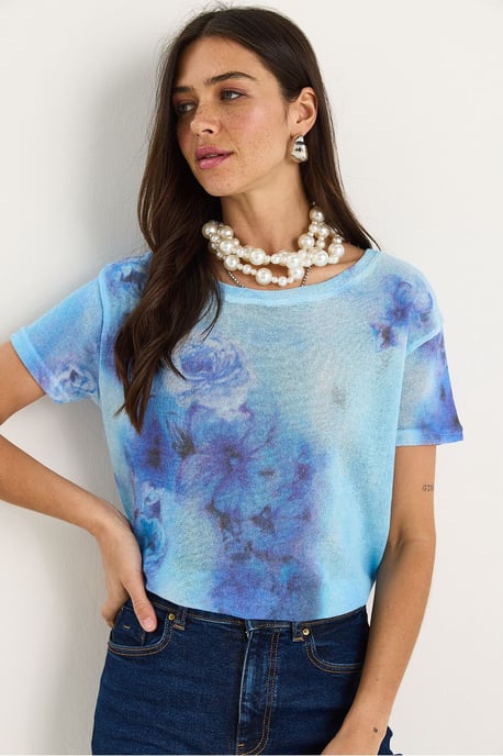Transparentes Rundhalsausschnitt-T-Shirt - Image 2