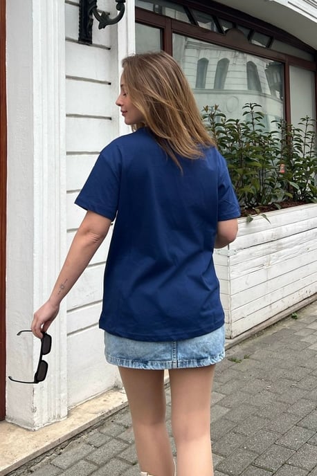 Besticktes Rundhals-Cotton-T-Shirt - Image 2