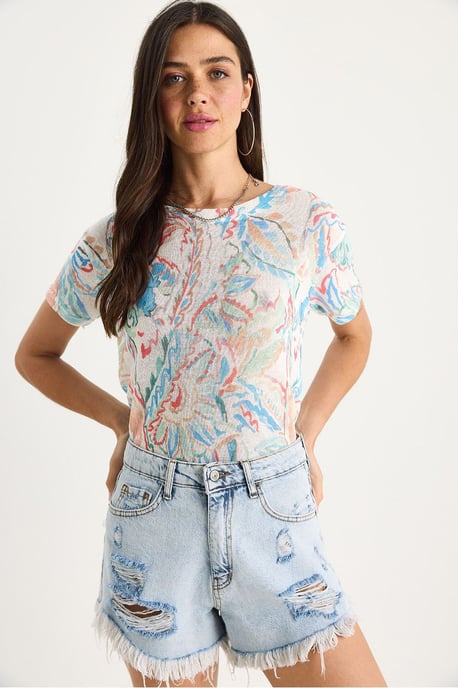 Transparentes Rundhals-T-Shirt - Image 2
